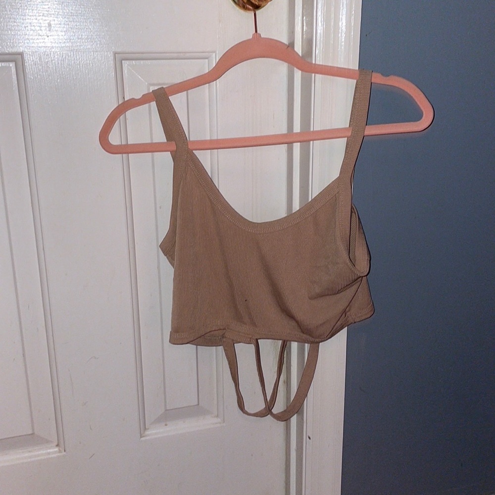 Tan crop top size L